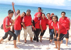 dosen di pantai